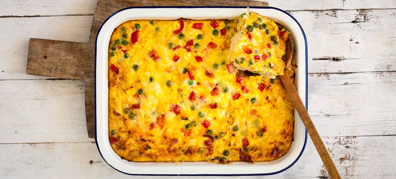 Vegetable pasta frittata