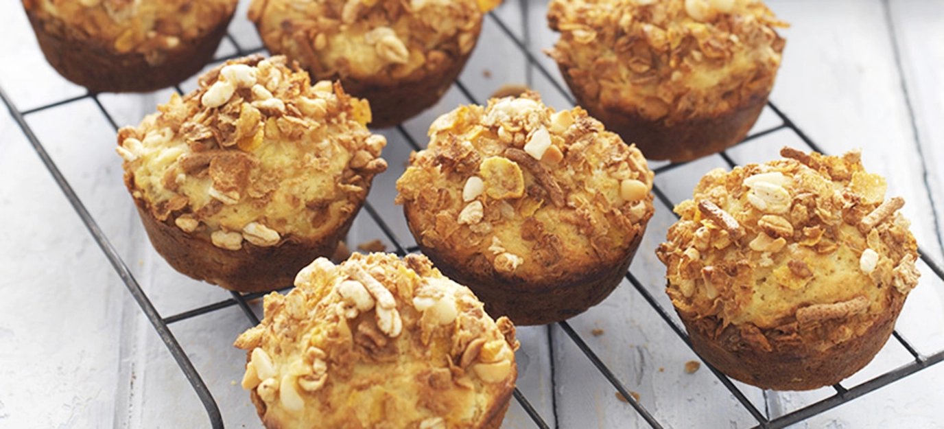 Macadamia pineapple cluster muffins Macadamia pineapple cluster muffins