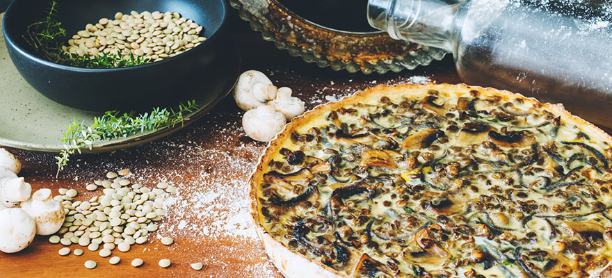 Lentil and mushroom flan - Sanitarium