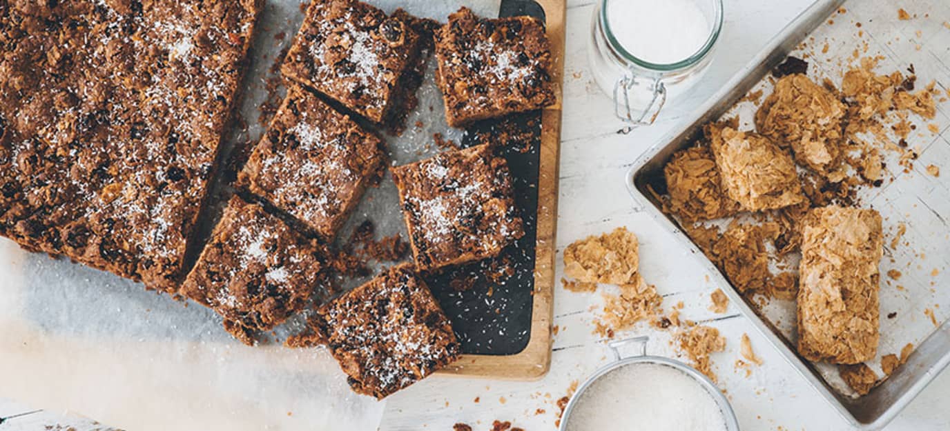 Chocolate fruit squares