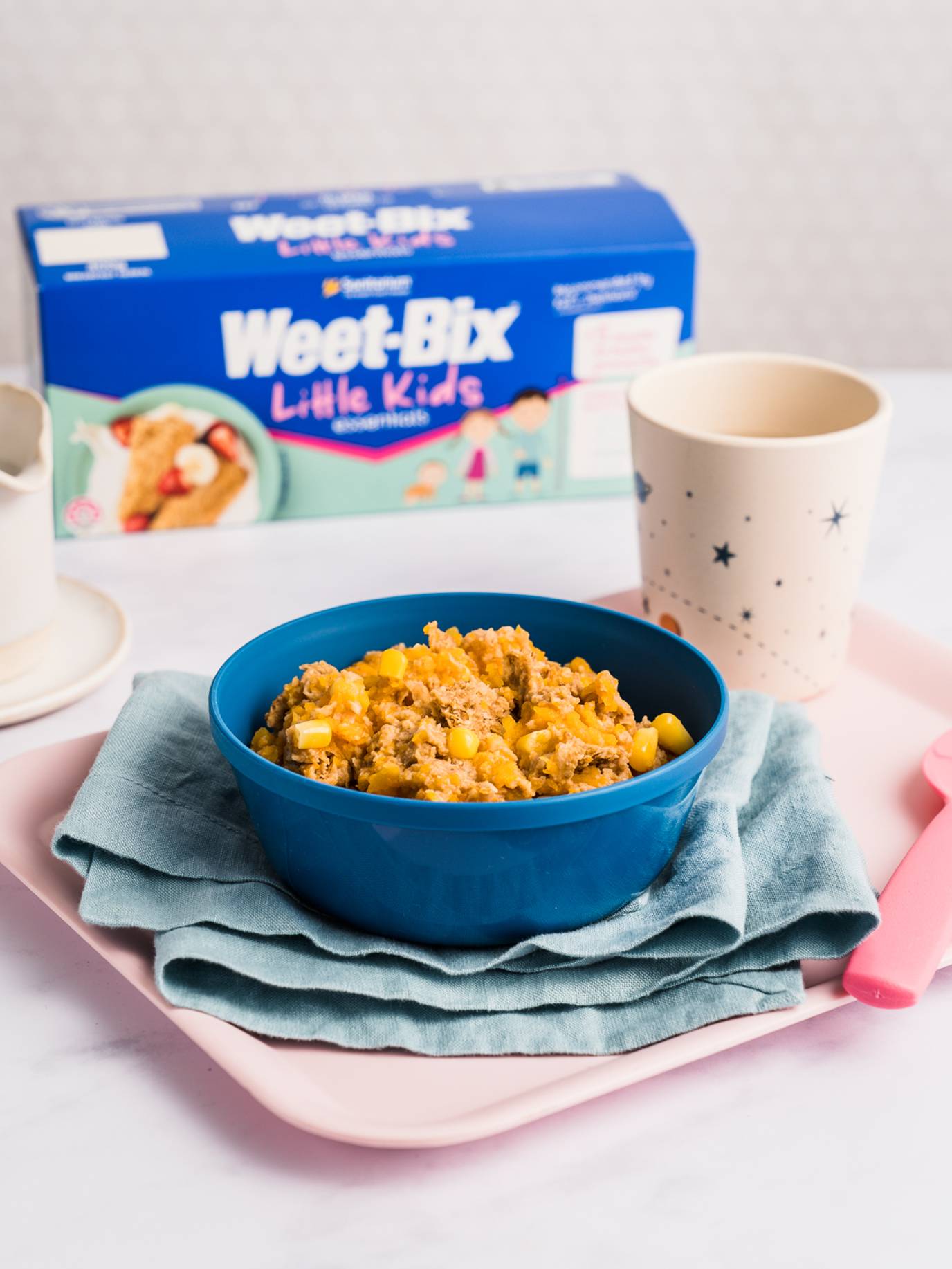 Pumpkin, Corn and Weet-Bix Mash 