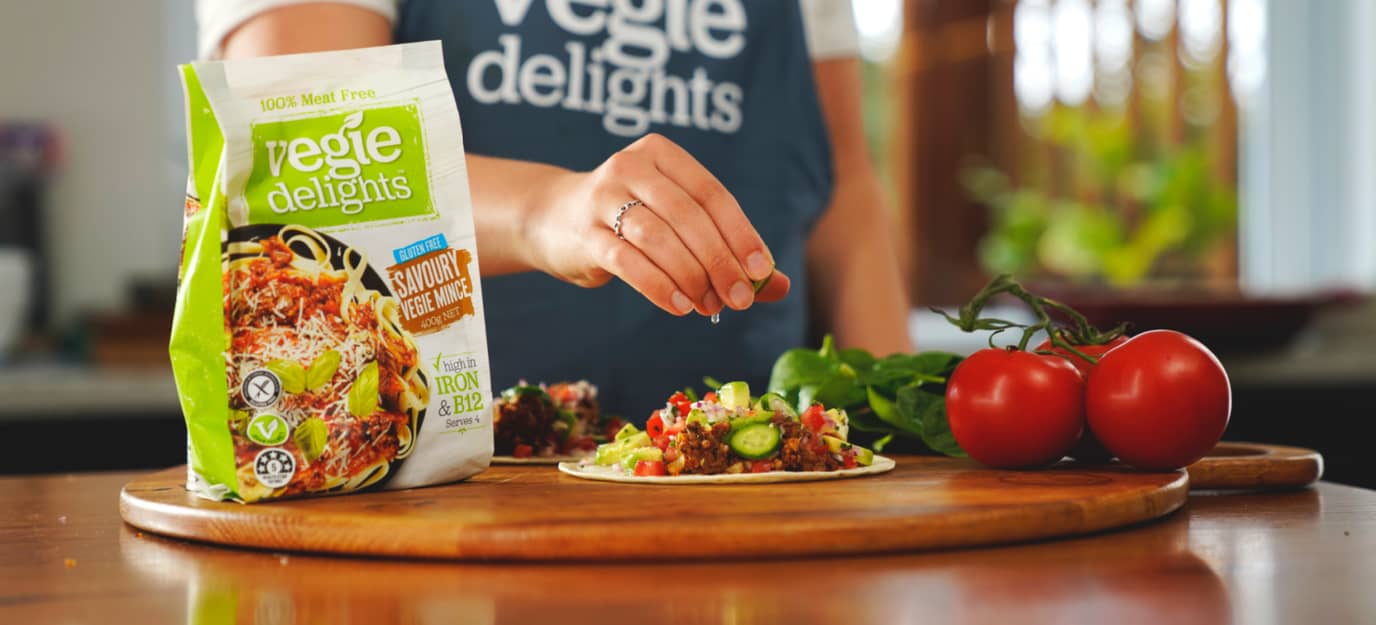 Savory mince tacos with salsa