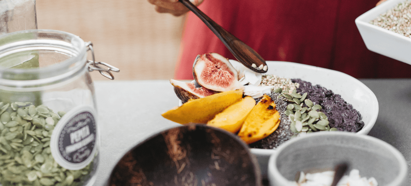 Coconut black rice summer porridge
