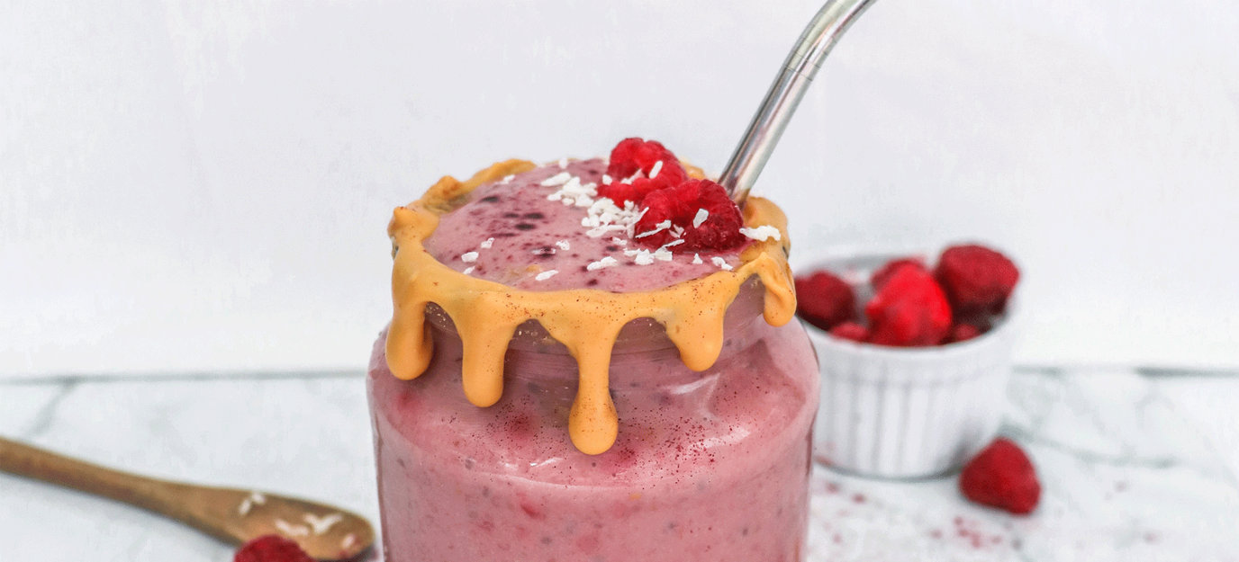 Peanut butter and jam smoothie