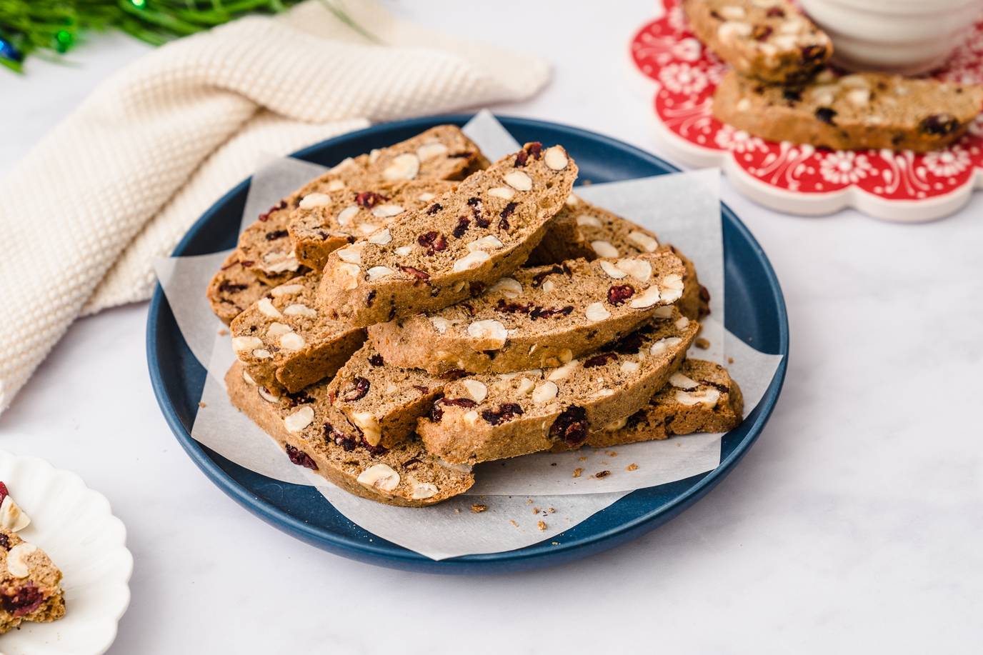 Hazelnut & cranberry biscotti