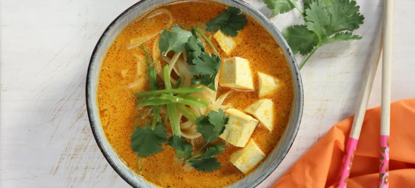 Vegetarian laksa with tofu