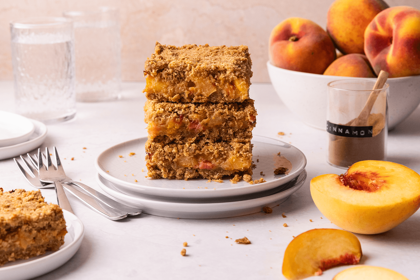 Peach Crumble Bars