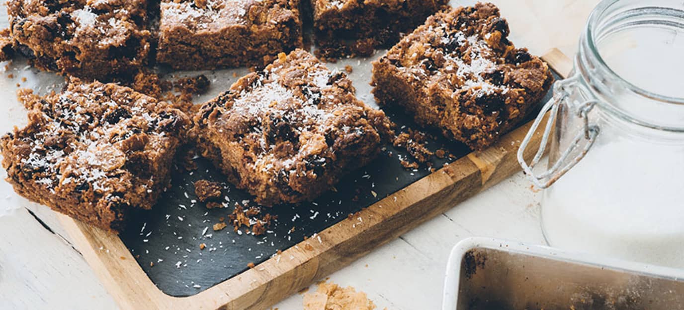 Chocolate fruit squares