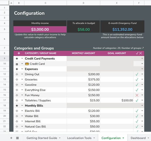 Aspire's 'The Best Spreadsheet for Budgeting' Template