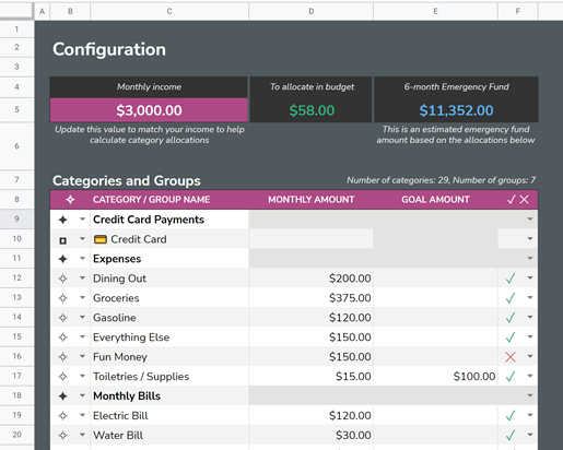 Aspire's 'The Best Spreadsheet for Budgeting' Template