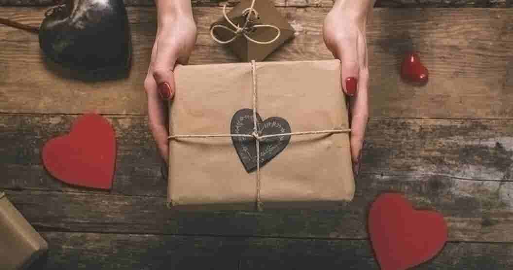 Person holding a homemade Valentines day gift