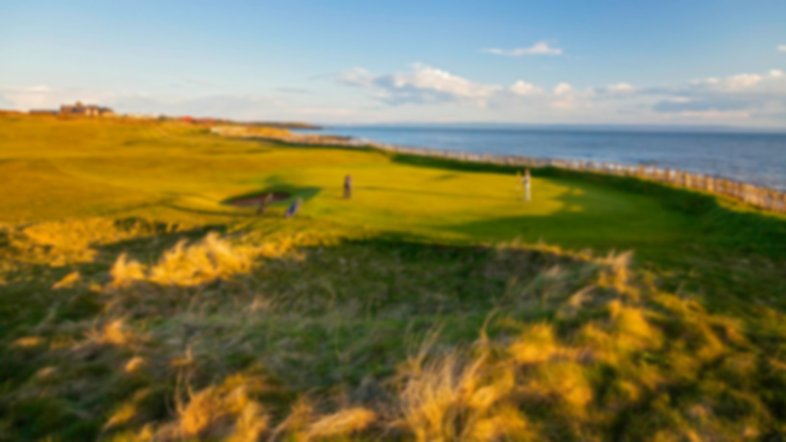 Sunset over the beautiful links at Royal Porthcawl.