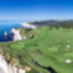 Aerial view of the spectacular Golf d'Etretat links.