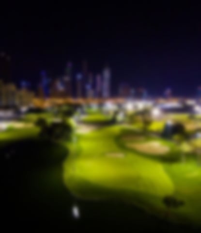 Night golf on the Faldo Course at Emirates Golf Club