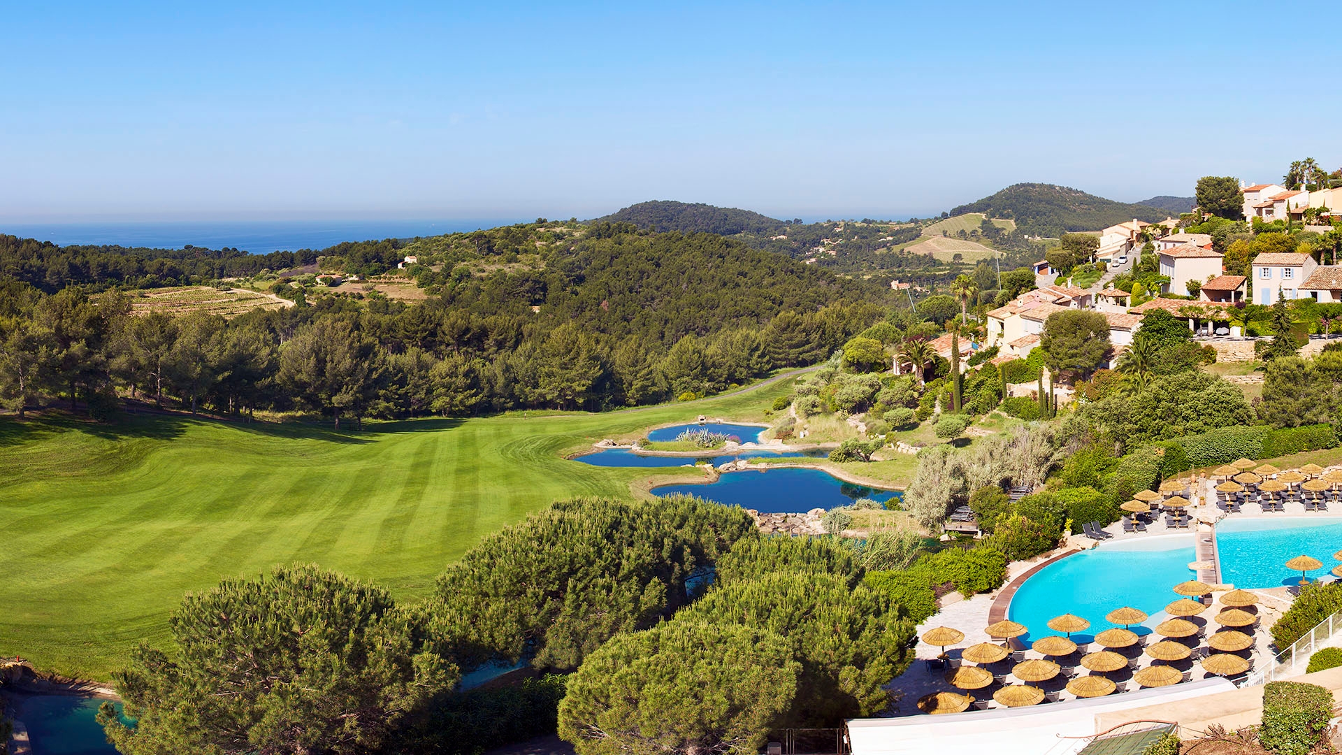 Beautiful view overlooking the fairways and surrounding hills at Dolce Fregate Provence.