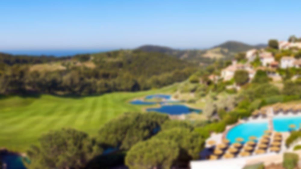 Beautiful view overlooking the fairways and surrounding hills at Dolce Fregate Provence.