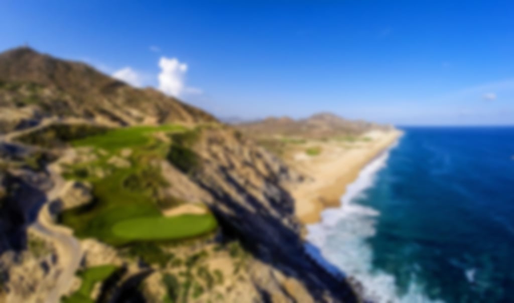 Stunning aerial view of golf coastline at Quivira Golf Club