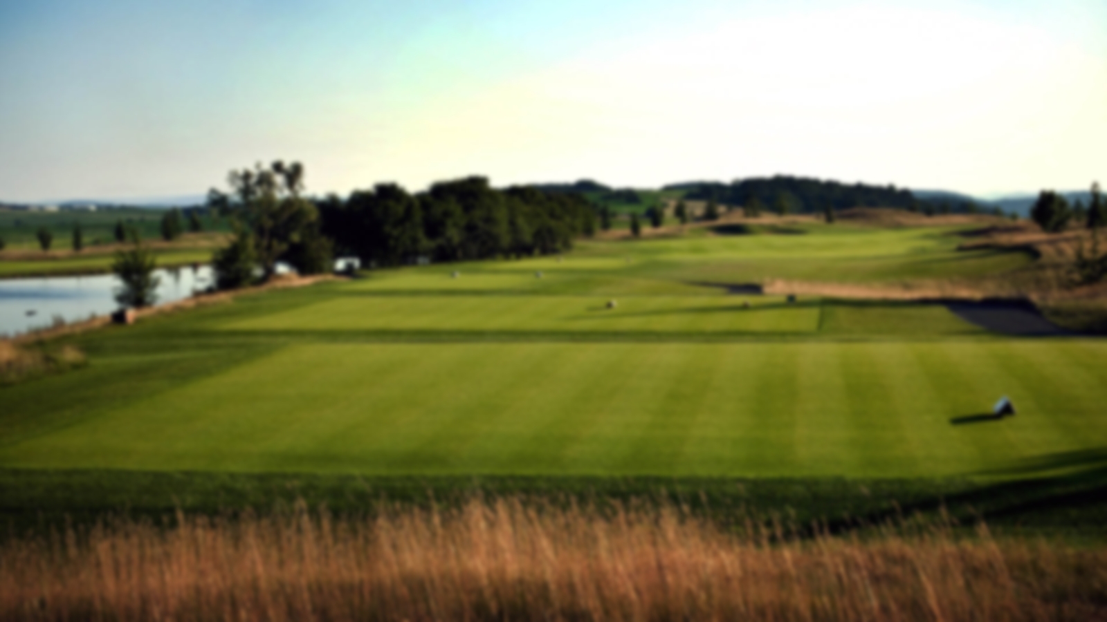 Blissful blue skies over the tees at Albatross