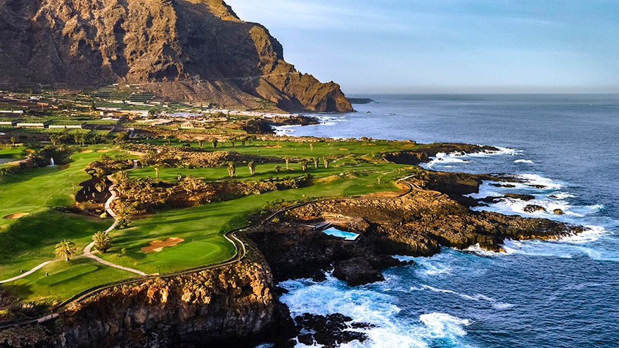 Aerial view of the cliffs at Buenavista.