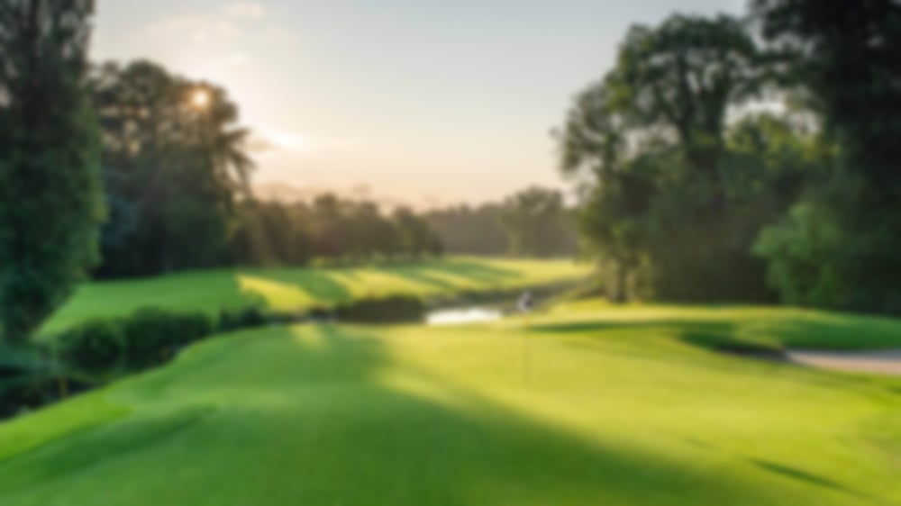 Water fronted green at the K Club.