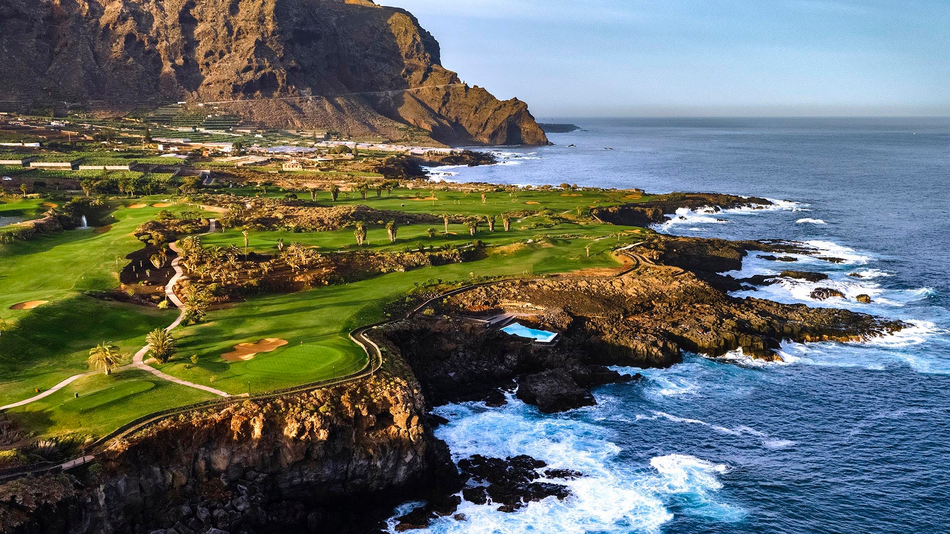 Aerial view of the cliffs at Buenavista.