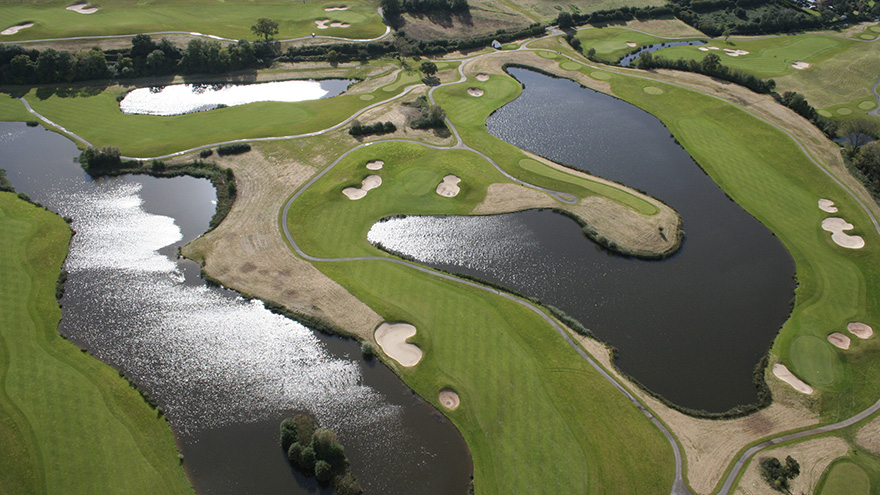 Aerial view of Twenty Ten Course at Celtic Manor