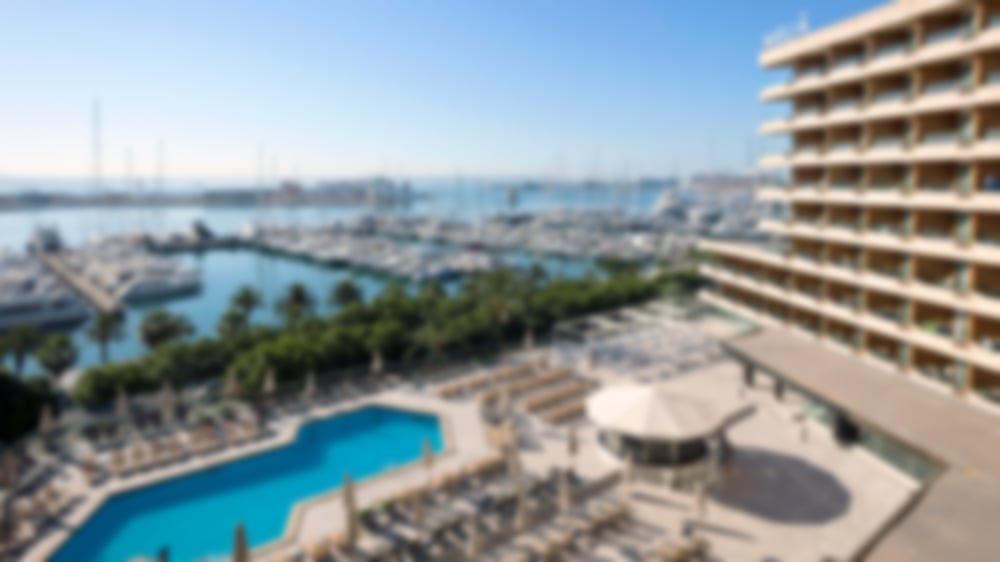 Hotel view of harbour and boats