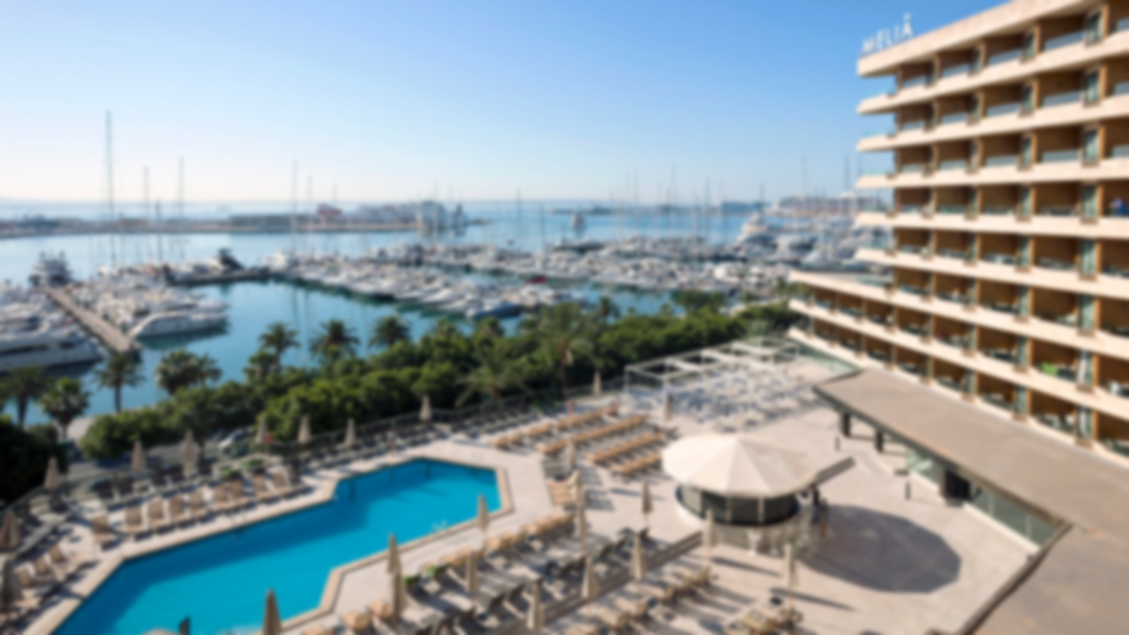 Hotel view of harbour and boats