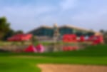 The 18th Green at Abu Dhabi Golf Club in Abu Dhabi during the Abu Dhabi HSBC Championship tournament.