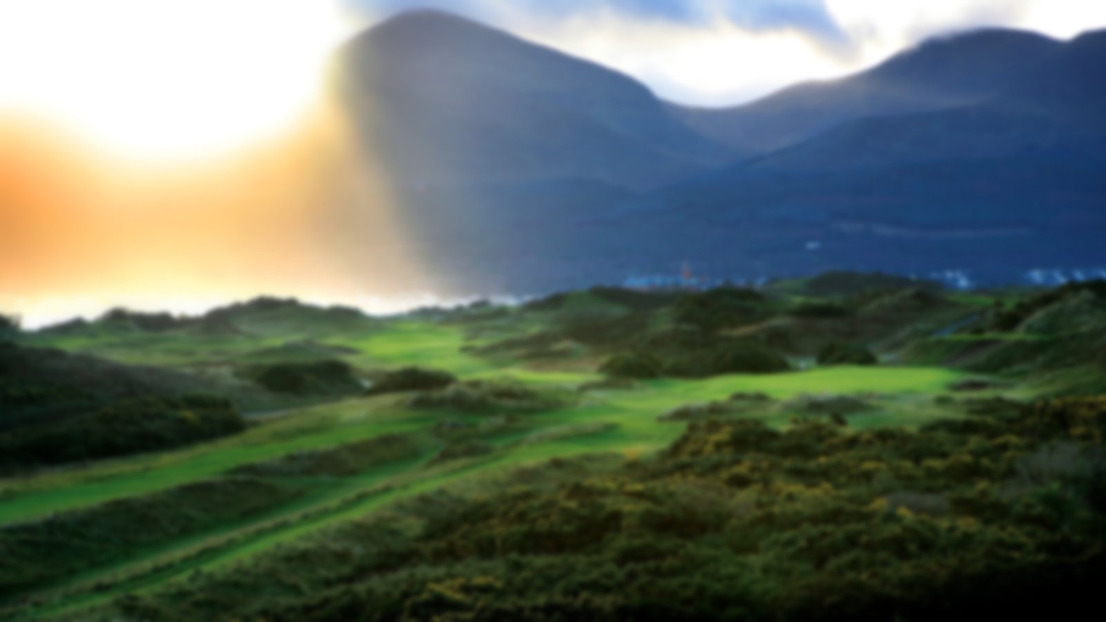 Sunset at the fantastic Royal County Down Golf Club.