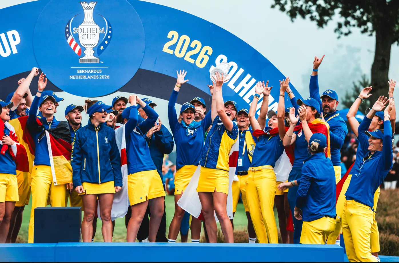 Team Europe with Solheim Cup