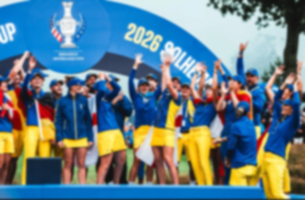 Team Europe with Solheim Cup