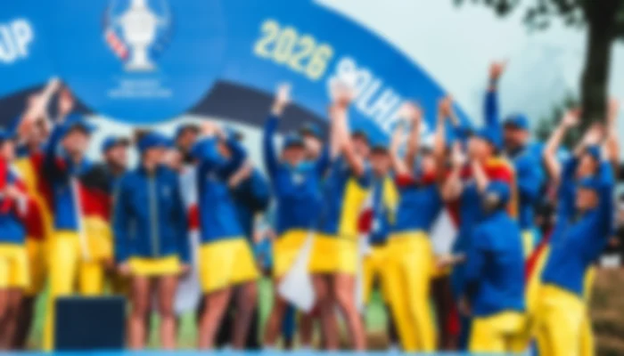 Team Europe with Solheim Cup