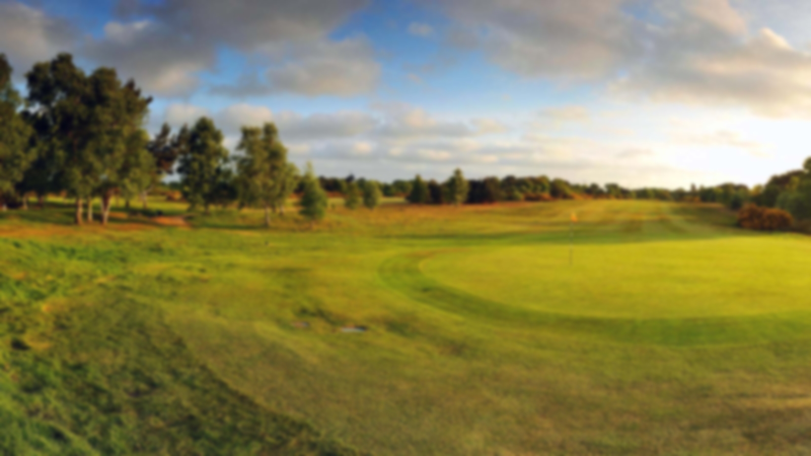 Wide fairway facing back to the tee