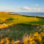 Sunset over the beautiful links at Royal Porthcawl.