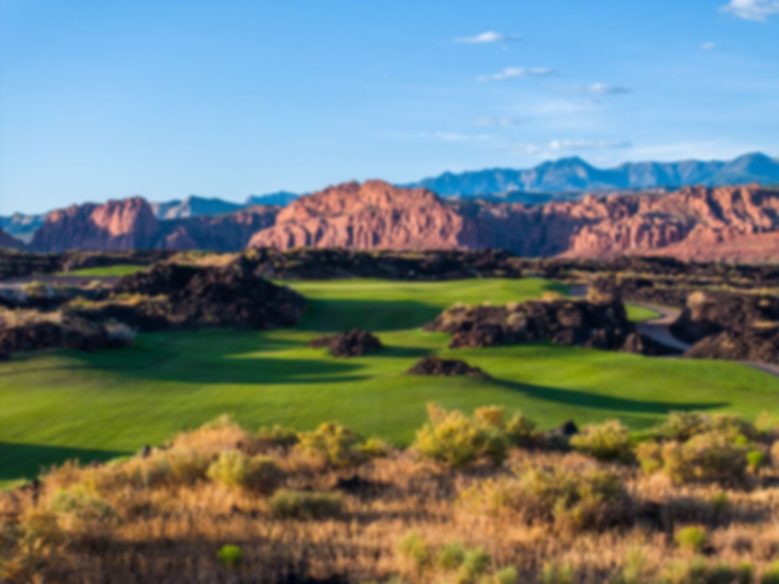 Fairway shot with scenery all around 