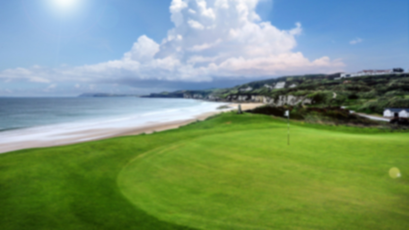 Royal Portrush green with beautiful sea view.
