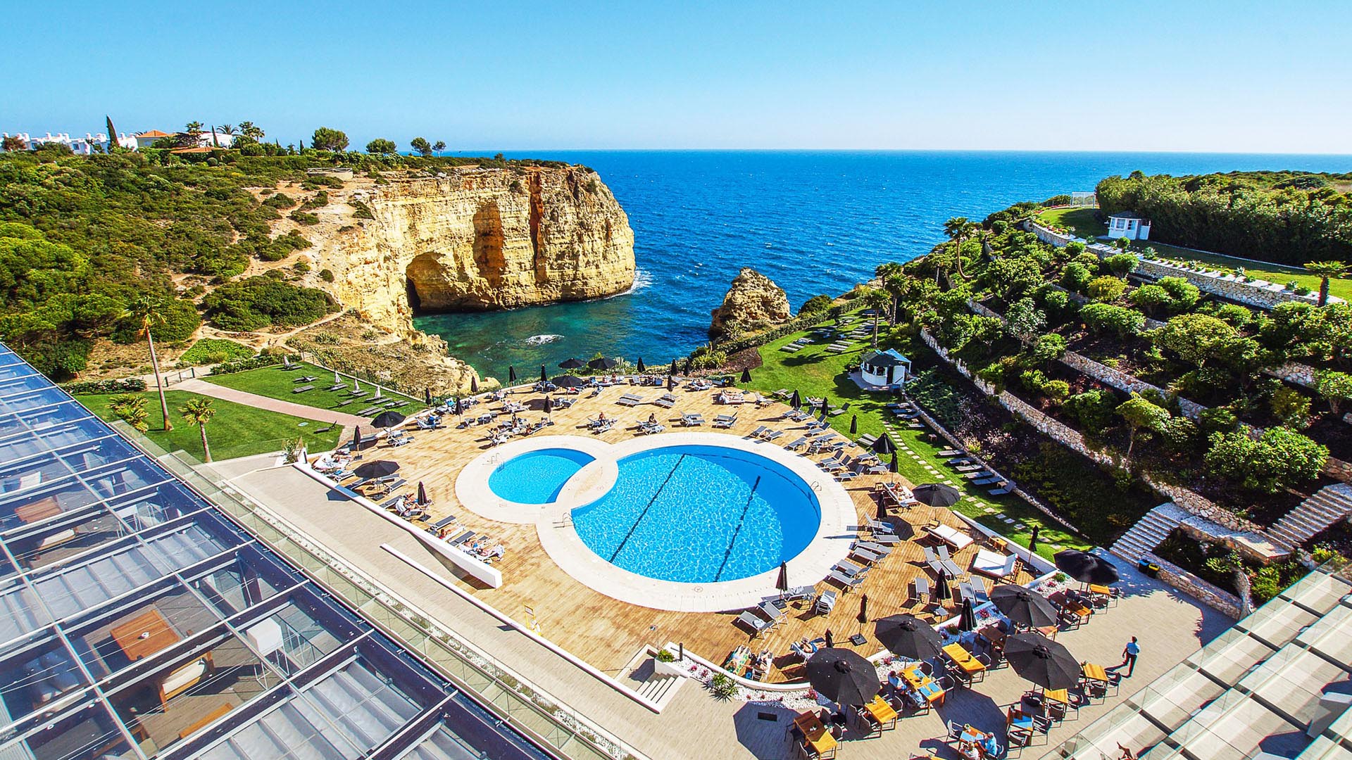 Stunning Sea views from the rock enclosed hotel