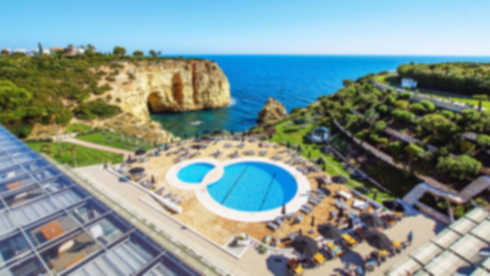 Stunning Sea views from the rock enclosed hotel