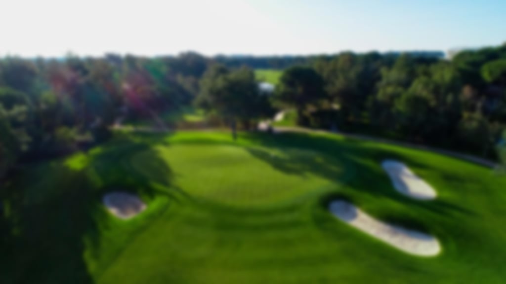 A sky view of the 6th hole at the Maxx Royal Belek Golf Course