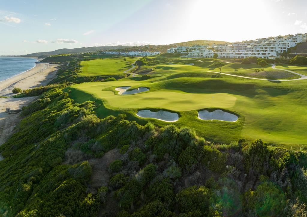 The 5th to the 13th holes of Alcaidesa Links Golf Resort
