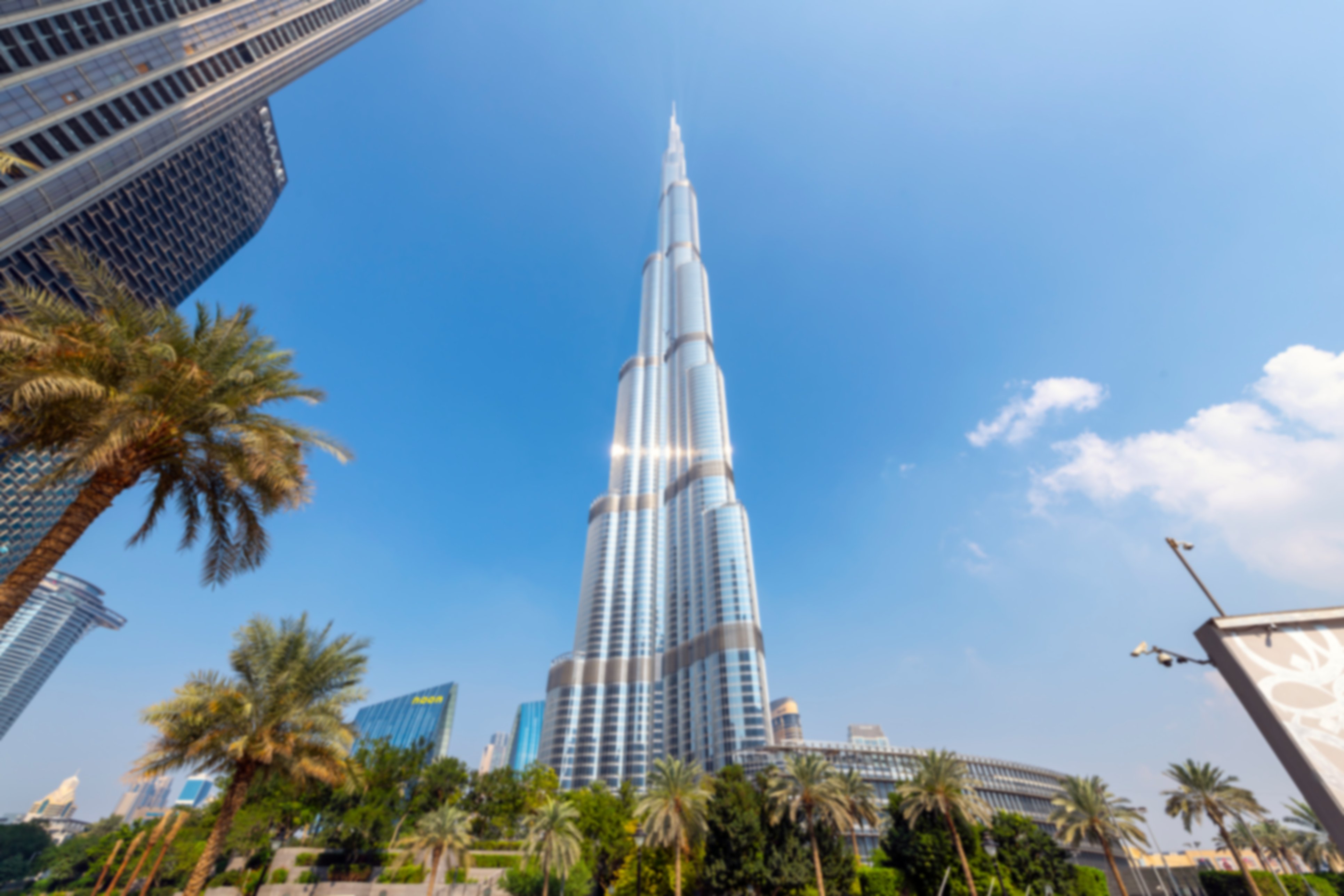 The Burj Khalifa on a sunny day
