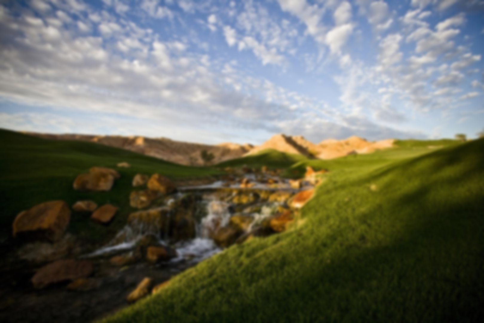 A cascade at Wolf Creek Golf Club
