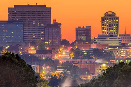 Sky line of Columbia, South Carolina - The Masters