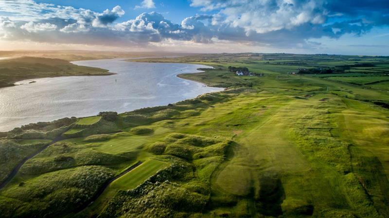 AN aerial shot of the fairway at Castlerock Golf Club in Northern Ireland