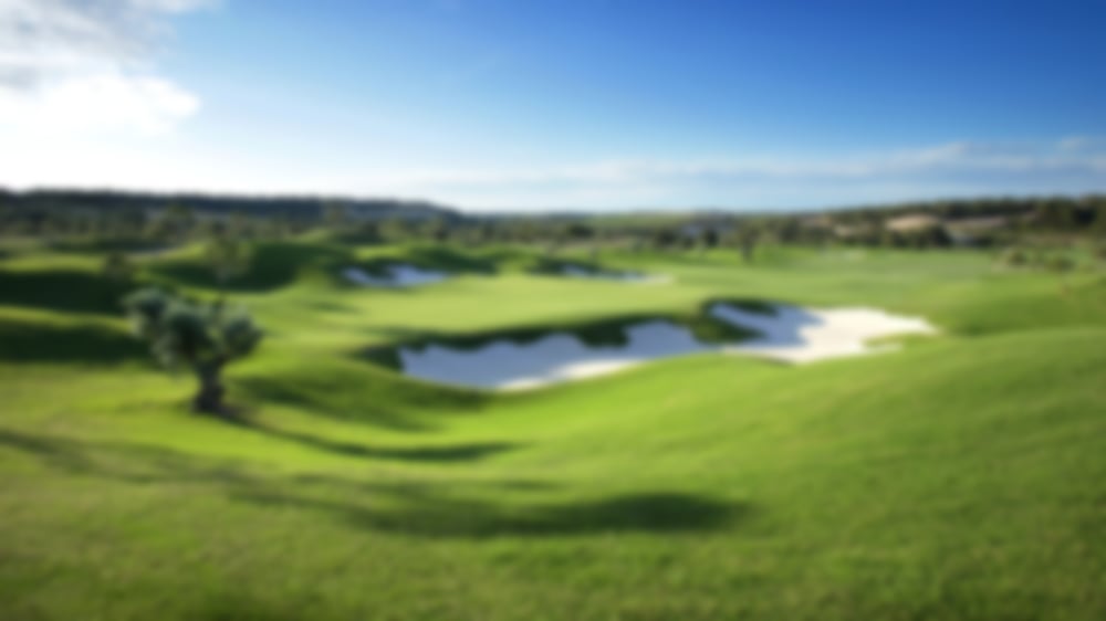 Piercing blue skies over the large bunkers of Las Colinas