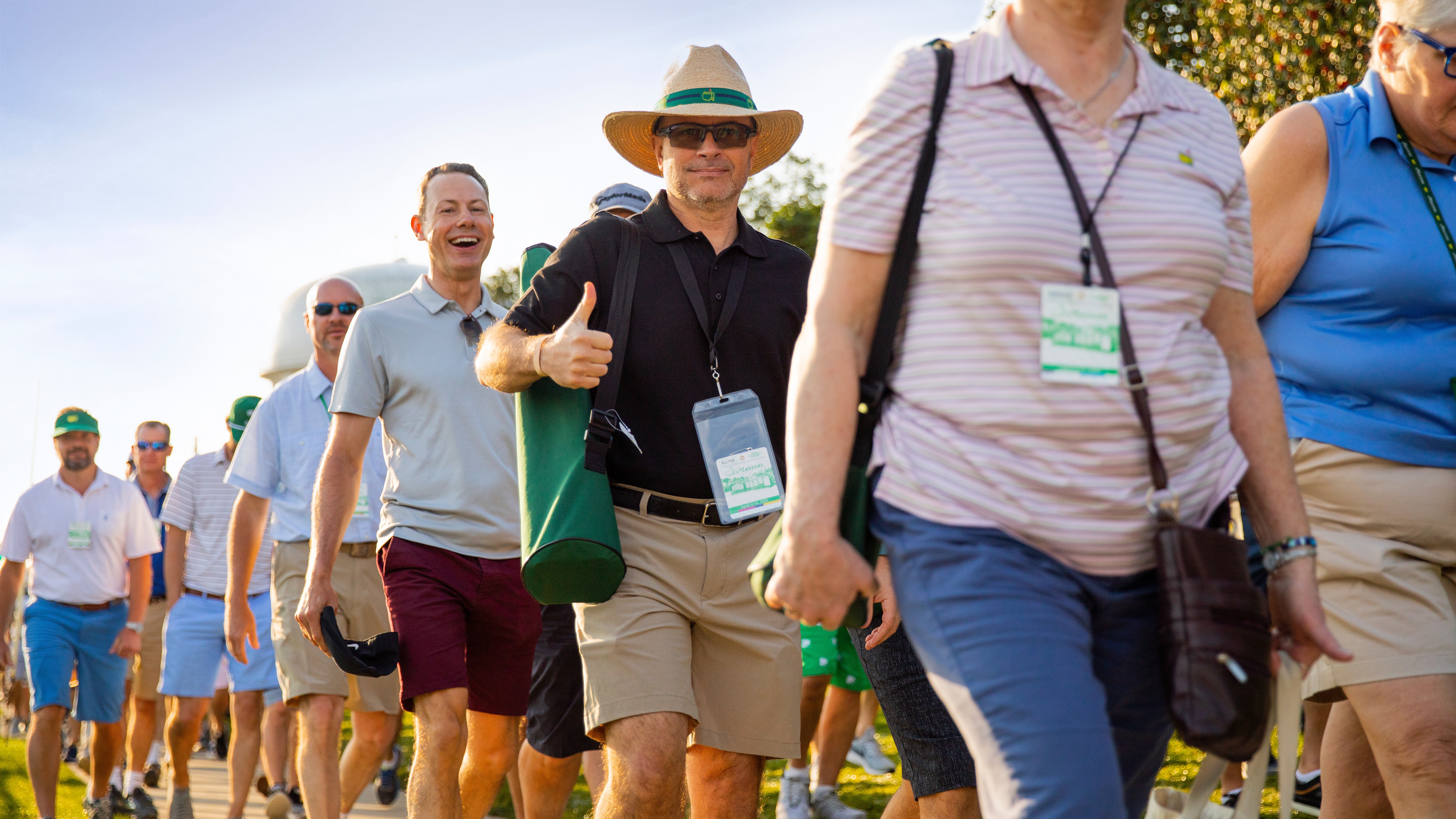Crowds walking into The Masters at Augusta National 2019