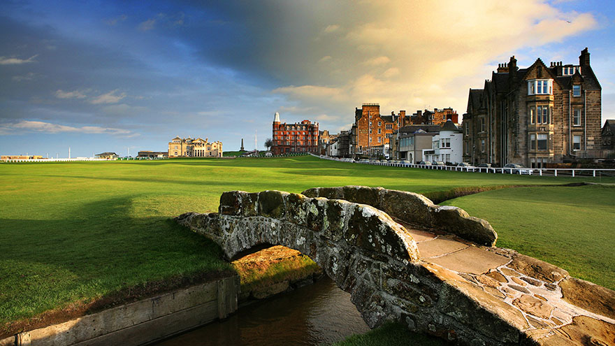 Swilcan Bridge at the famous St Andrews Old Course.