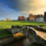 Swilcan Bridge at the famous St Andrews Old Course.