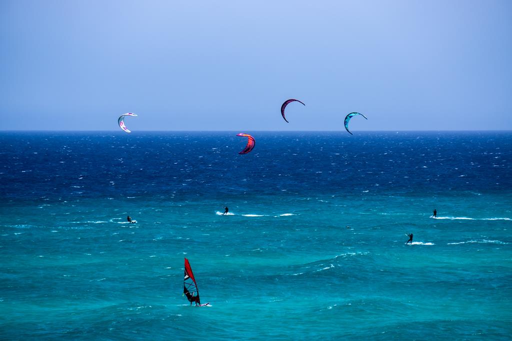 Water sports image in the sea in the Canary Islands